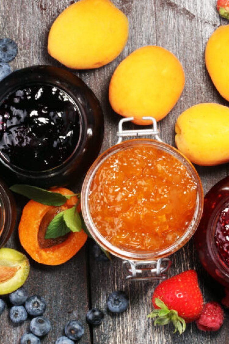 Assortment,Of,Jams,,Seasonal,Berries,,Apricot,,Mint,And,Fruits.,Marmalade